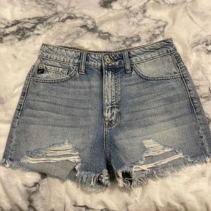 Denim high waist shorts